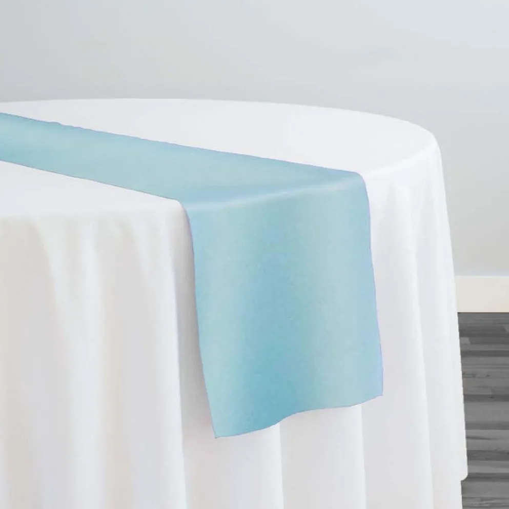 Lamour (Dull) Satin Table Runner in Turquoise 1140