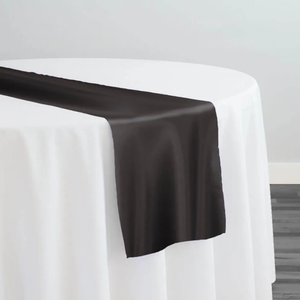 Lamour (Dull) Satin Table Runner in Gray 1665