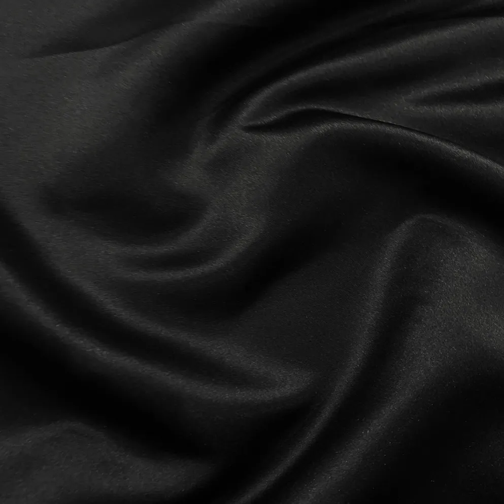 Lamour (Dull) Satin Table Runner in Black 1115
