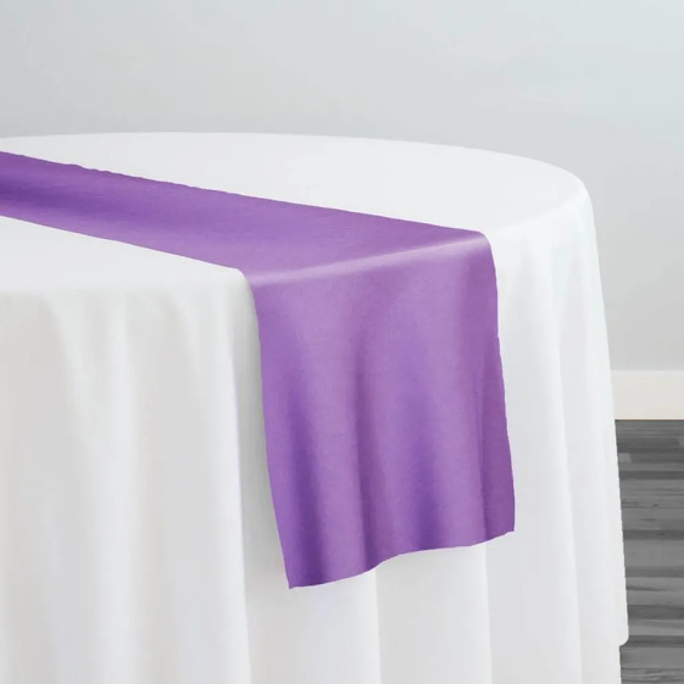 Lamour (Dull) Satin Table Runner in Lilac 1172