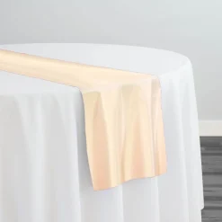 Lamour (Dull) Satin Table Runner in Ivory 1114