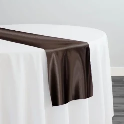 Lamour (Dull) Satin Table Runner in Brown 1266