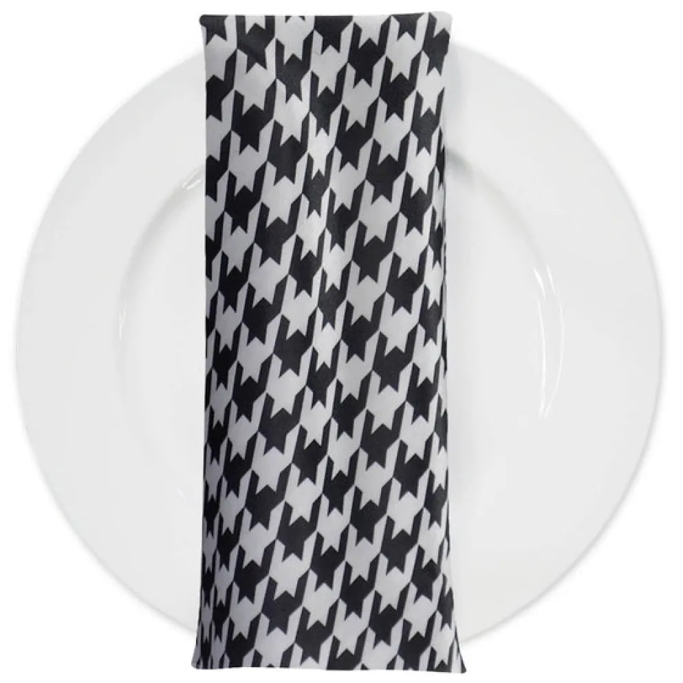 Lamour Print Table Napkin in Houndstooth
