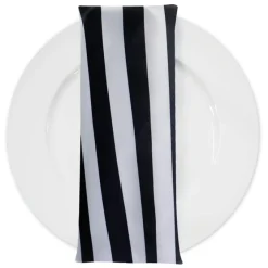 Lamour Print Table Napkin in 1" Stripe
