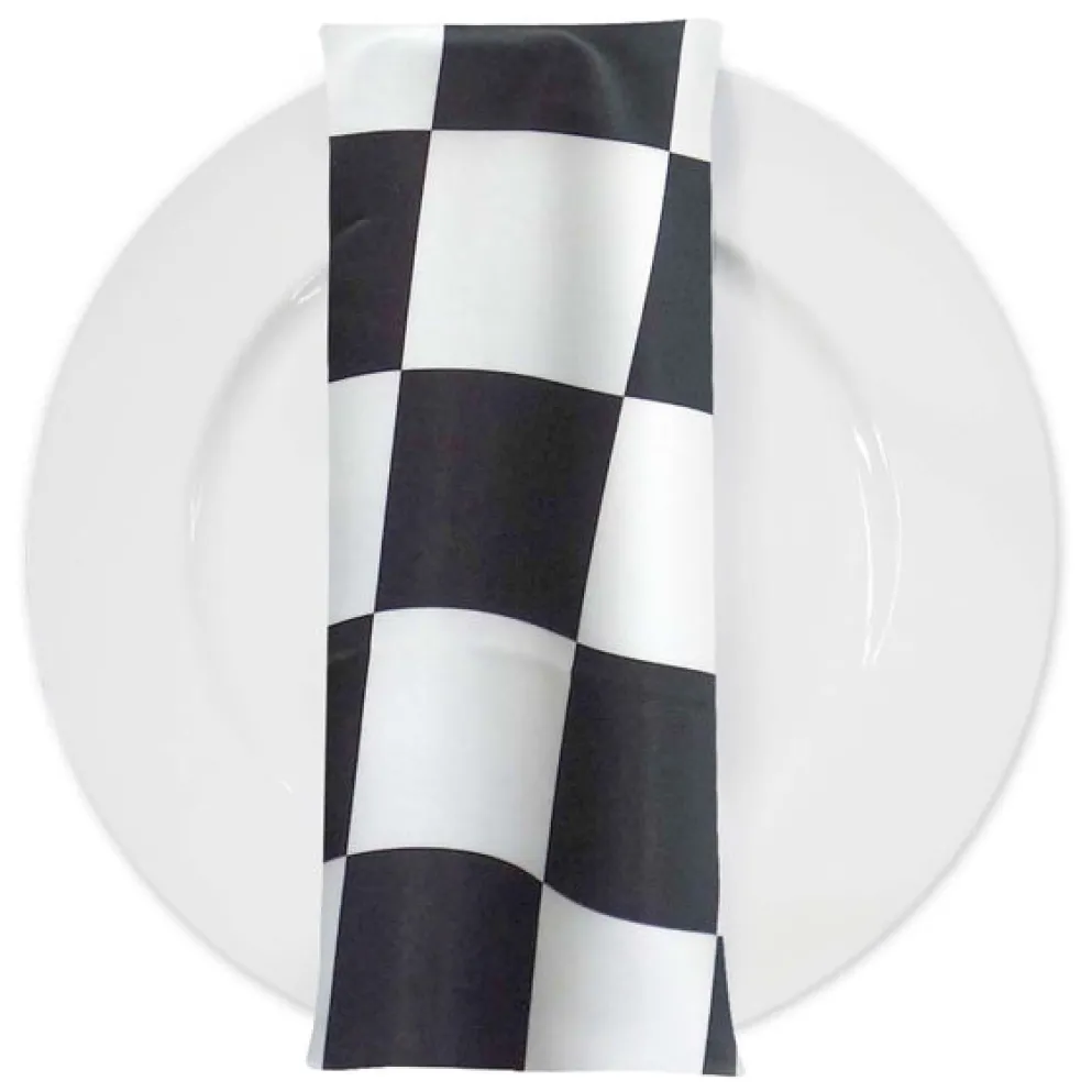 Lamour Print Table Napkin in 4"x4" Checker