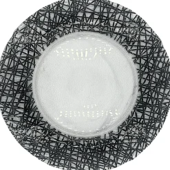 Lattice - Glass Charger Plate in Black (Item # 0386)