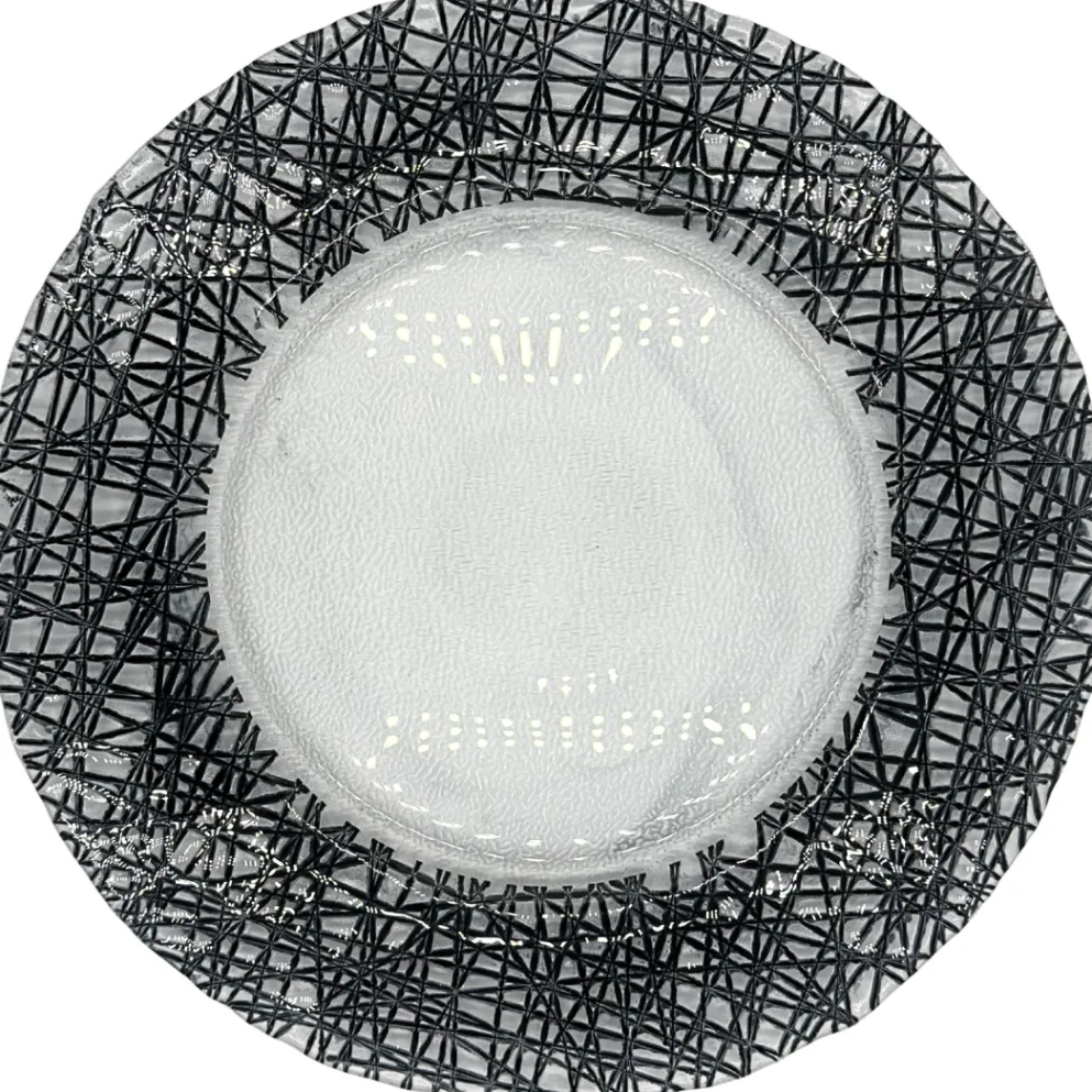 Lattice - Glass Charger Plate in Black (Item # 0386)