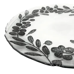 Laurel - Glass Charger Plate in Black (Item # 0424)