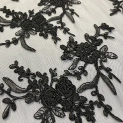 Laylani Lace Table Linen in Black