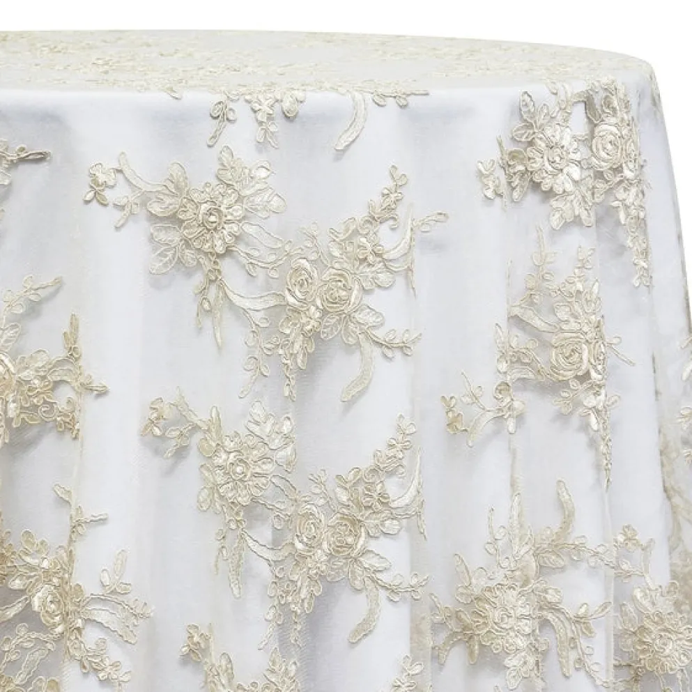 Laylani Lace Table Linen in Ivory