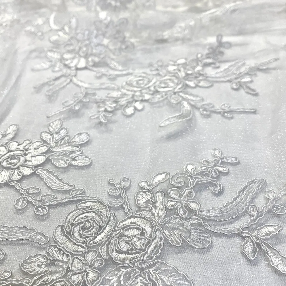 Laylani Lace Table Linen in White