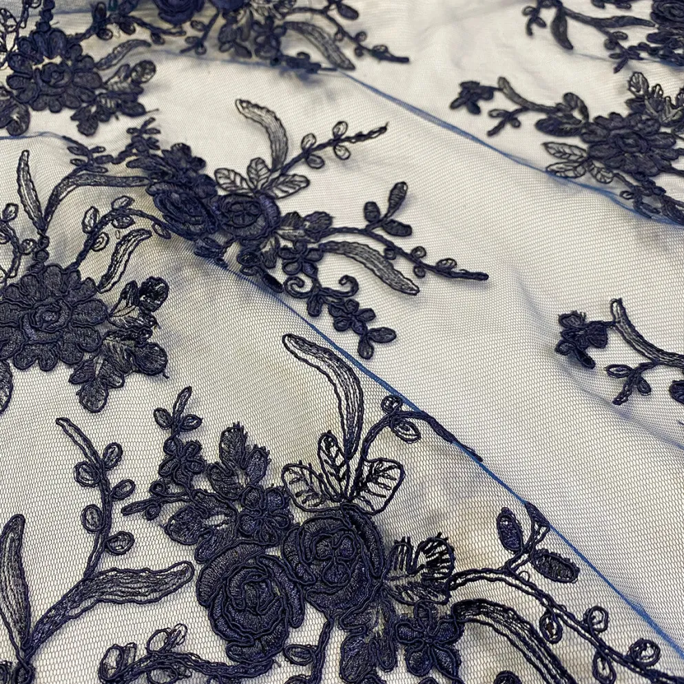 Laylani Lace (w/ Poly Lining) Table Napkin in Navy
