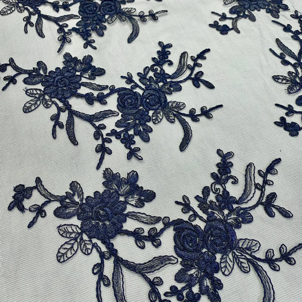 Laylani Lace (w/ Poly Lining) Table Napkin in Navy