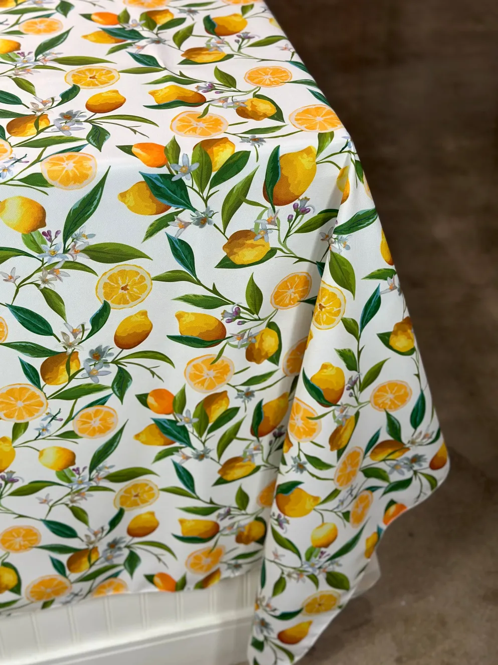 Lemon (Poly Print) Table Linen