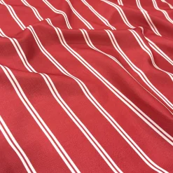 Lexington Stripe (Slub Print) Table Napkin in Red