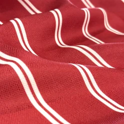 Lexington Stripe (Slub Print) Table Napkin in Red