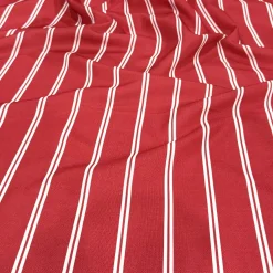 Lexington Stripe (Slub Print) Table Napkin in Red