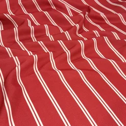 Lexington Stripe (Slub Print) Table Napkin in Red