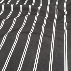 Lexington Stripe (Slub Print) Table Linen in Black