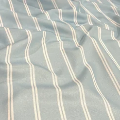Lexington Stripe (Slub Print) Table Linen in Lt Blue