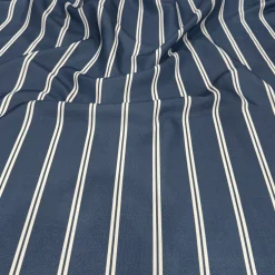 Lexington Stripe (Slub Print) Table Linen in Navy