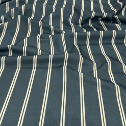 Lexington Stripe (Slub Print) Table Linen in Slate Blue