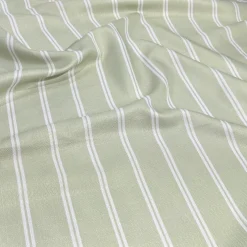 Lexington Stripe (Slub Print) Table Linen in Sage