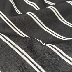 Lexington Stripe (Slub Print) Table Runner in Black