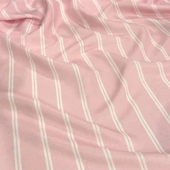 Lexington Stripe (Slub Print) Table Runner in Pink