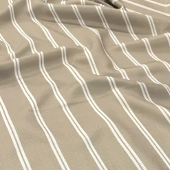 Lexington Stripe (Slub Print) Table Runner in Taupe