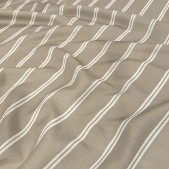 Lexington Stripe (Slub Print) Table Runner in Taupe