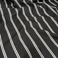 Lexington Stripe (Slub Print) Table Napkin in Black