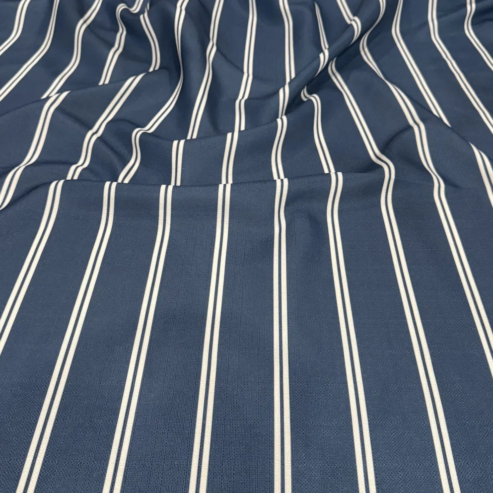 Lexington Stripe (Slub Print) Table Napkin in Navy