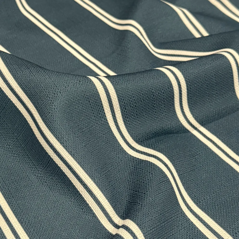 Lexington Stripe (Slub Print) Table Napkin in Slate Blue
