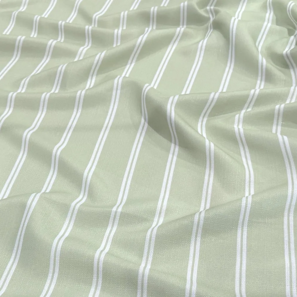 Lexington Stripe (Slub Print) Table Napkin in Sage