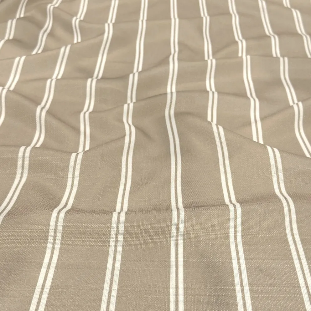Lexington Stripe (Slub Print) Table Napkin in Taupe