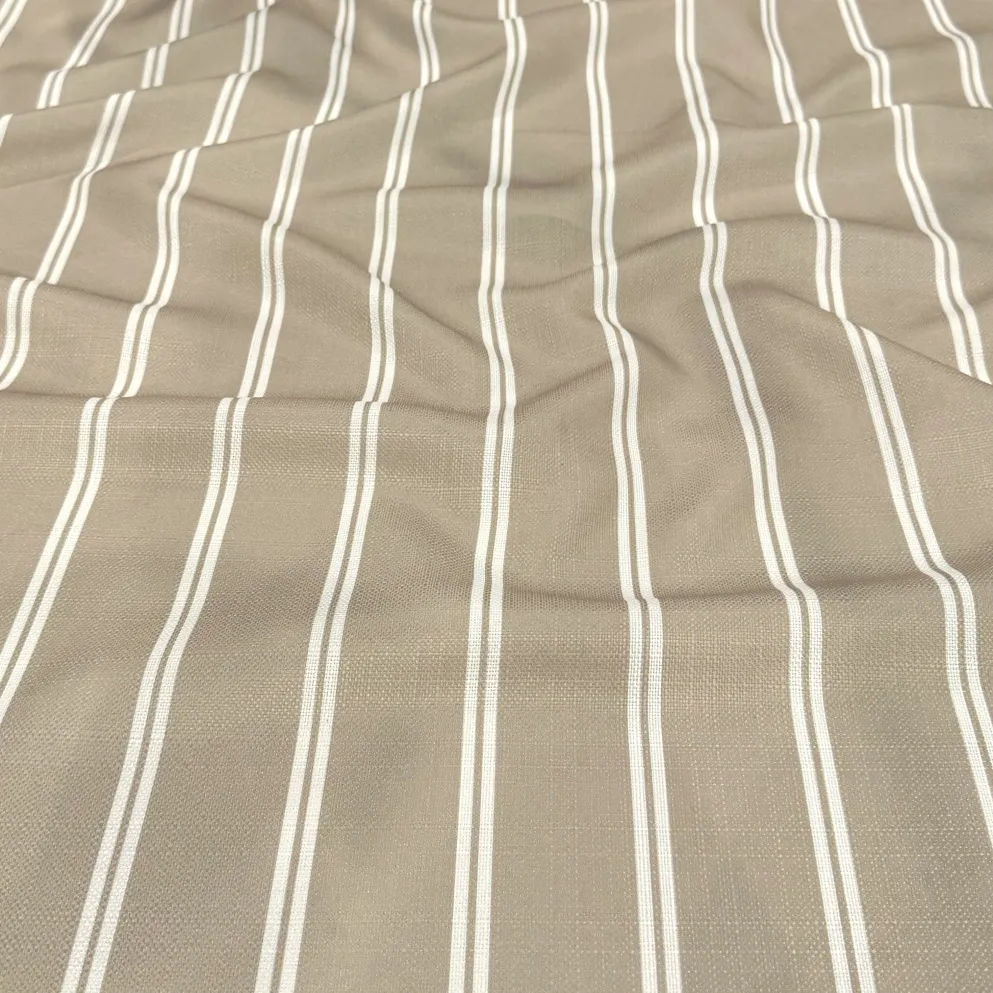 Lexington Stripe (Slub Print) Table Napkin in Taupe
