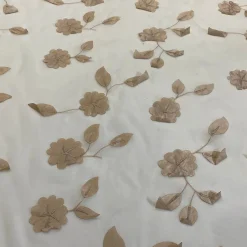 Lily Petal Table Linen in Champagne