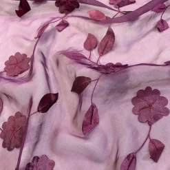 Lily Petal Table Linen in Plum