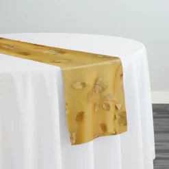 Lily Petal Table Runner in Gold