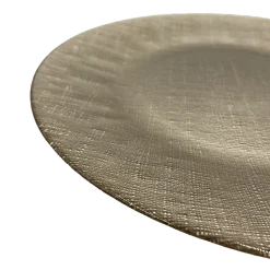 Linen - Glass Charger Plate in Champagne (Item # 0236)