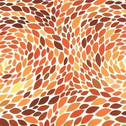 Locus Leaf (Poly Print) Table Linen in Orange
