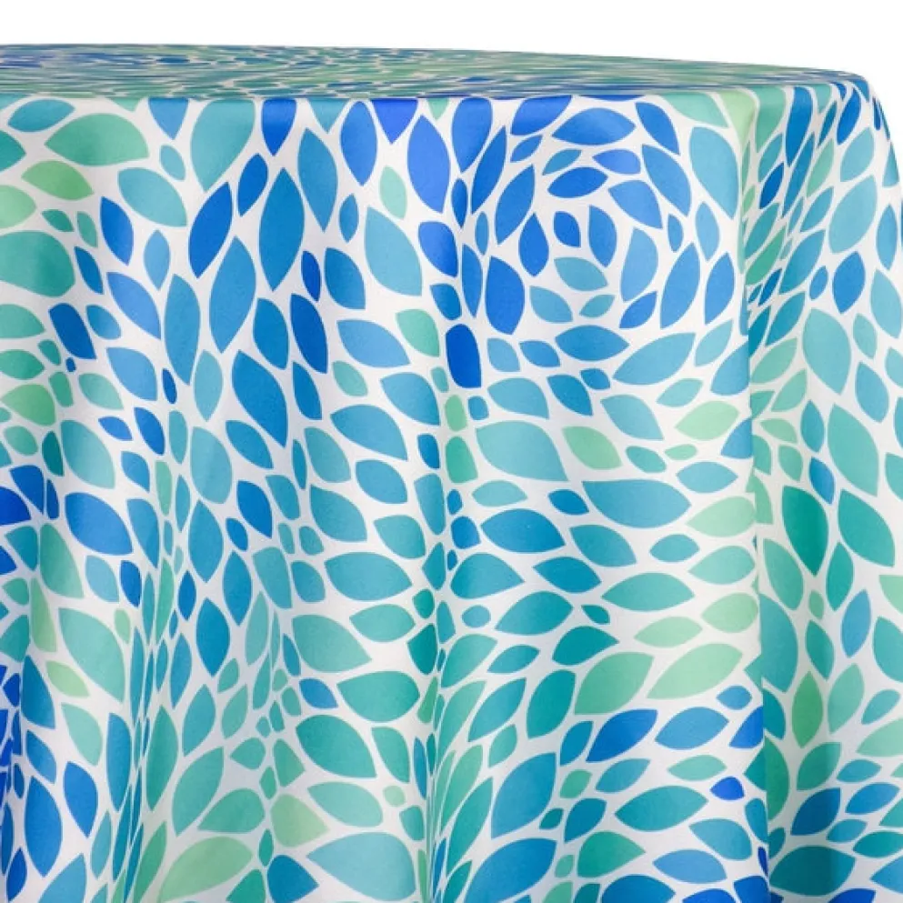 Locus Leaf (Poly Print) Table Linen in Blue
