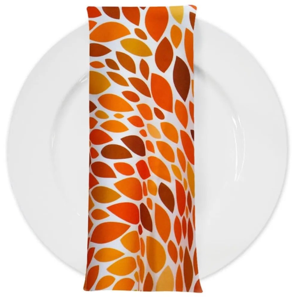 Locus Leaf (Poly Print) Table Napkin in Orange