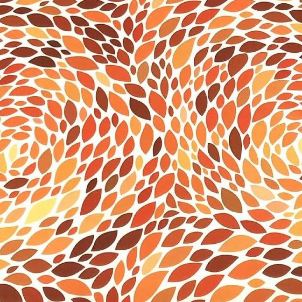 Locus Leaf (Poly Print) Table Runner in Orange