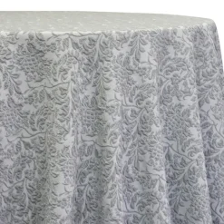 Lucia Jacquard Table Linen in Silver