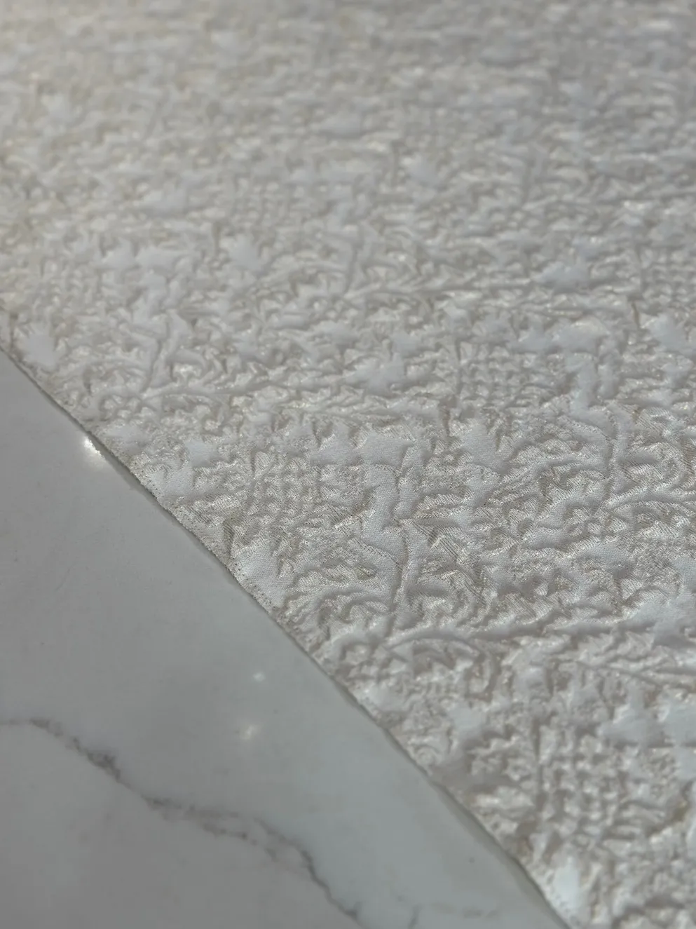 Lucia Jacquard Table Linen in Ivory