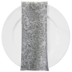 Lucia Jacquard Table Napkin in Silver