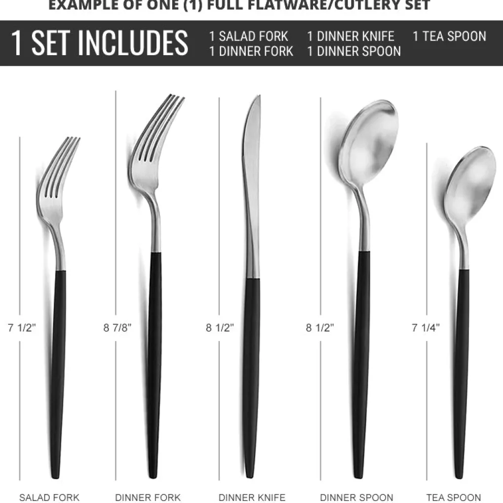 Luna Klasik Flatware/Cutlery in Gold