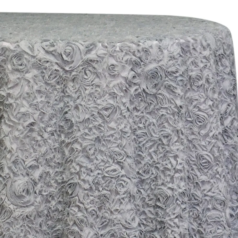Lush Chiffon Table Linen in Silver